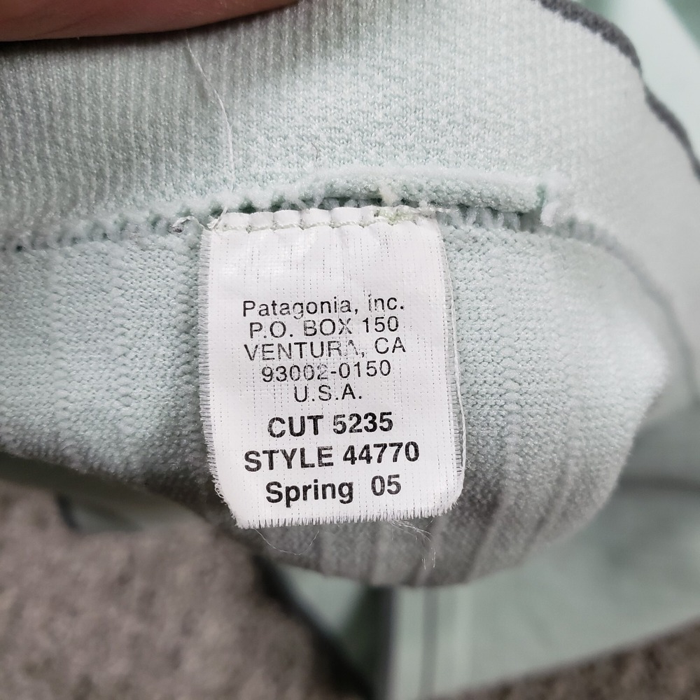 Vintage Patagonia Womens (L) Green Y2k Capilene Midweight Zip-Neck Base Layer - Picture 14 of 14